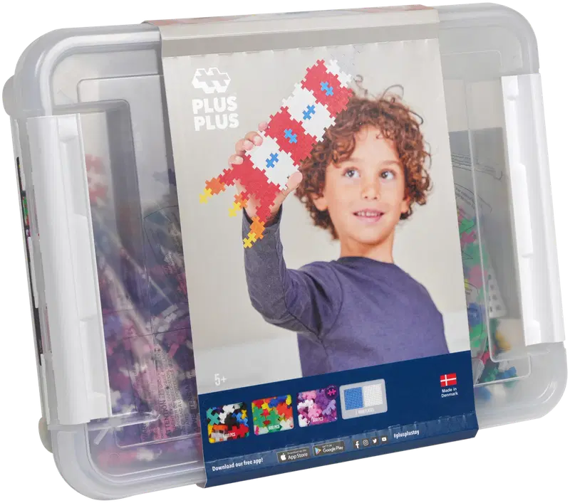 Plus-Plus 2400 поставляется с ящиком для хранения.