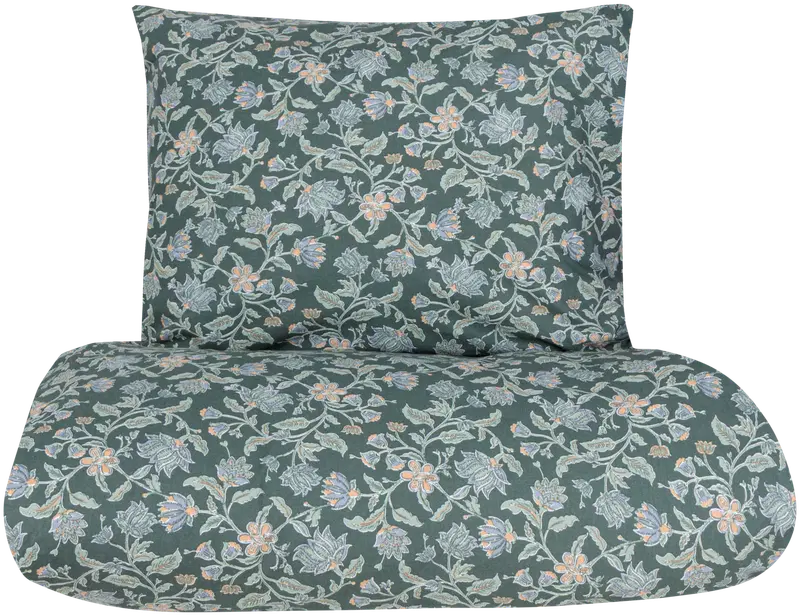 Комплект простыней Ofelia из атласа House 150 x 210 + 55 x 65 см зеленый (цвет зеленый)
