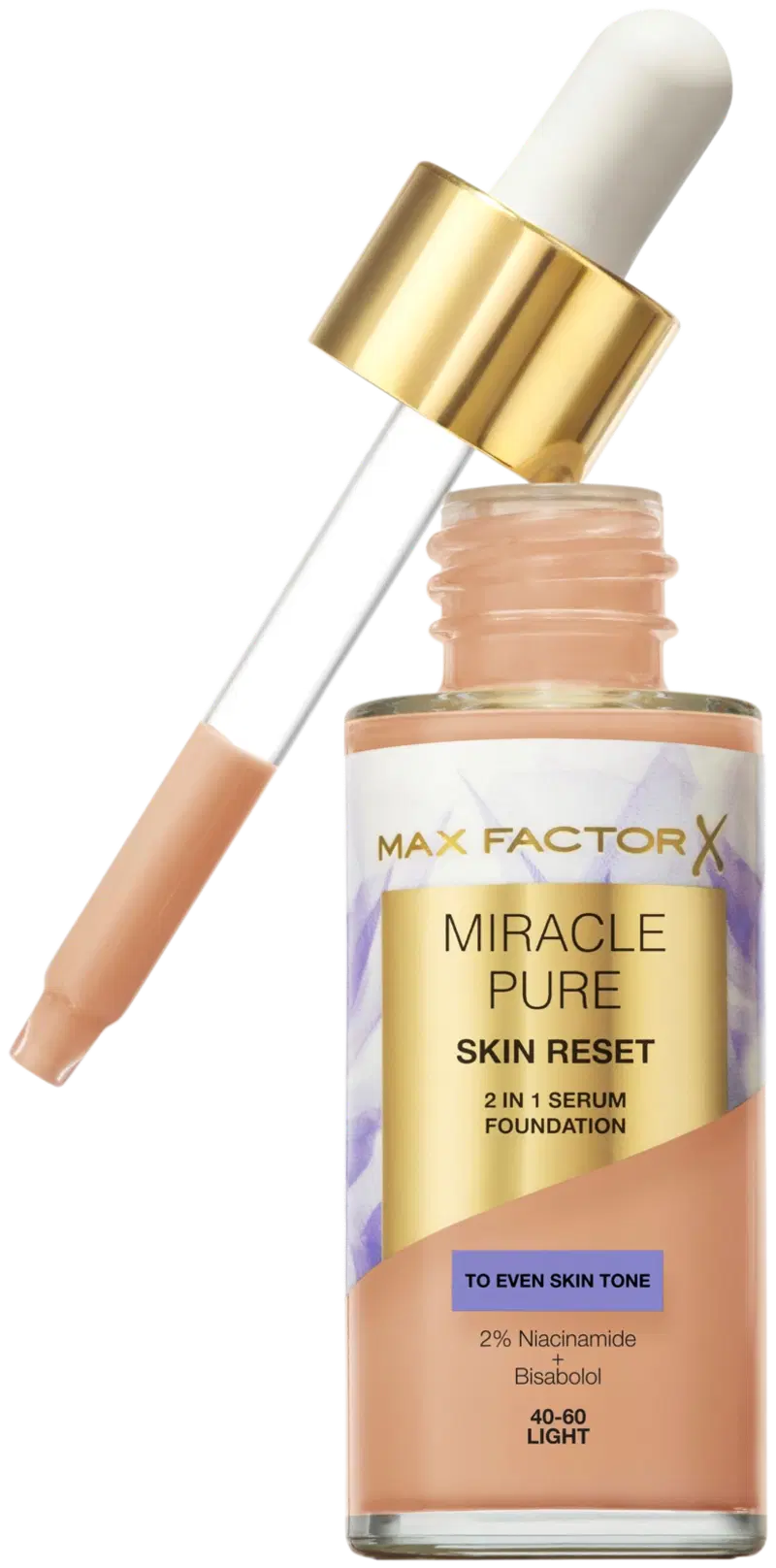 Max Factor Miracle Pure Serum Foundation 40-60 Light 30 мл (размер 30 МЛ, цвет 40-60 Свет)