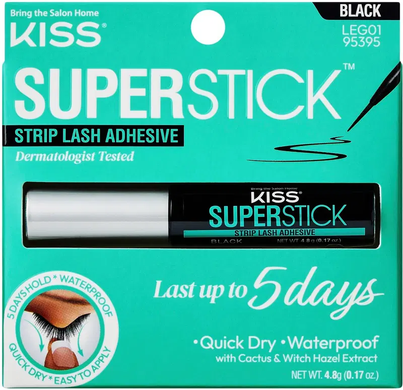 Kiss Superstick - клей для ресниц черный 4,8г