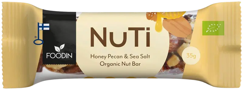 Foodin NUTI, Мед, пекан и морская соль, органический, 35 г