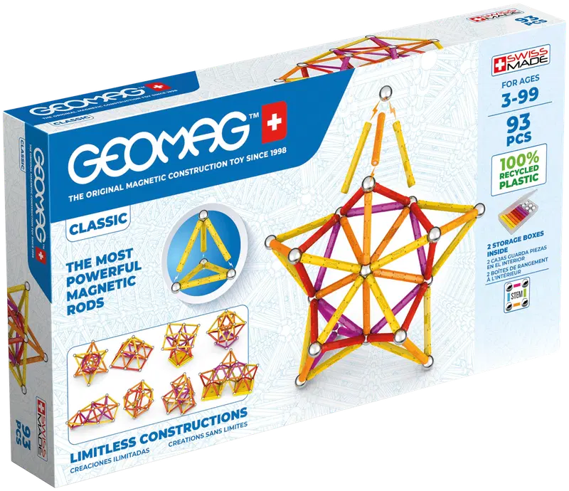 Магнитный конструктор Geomag Classic, 93 детали.