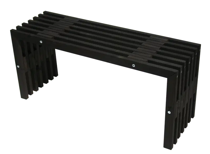 EcoFurn® D-скамья, сосна, черный, промасленный (цвет Черный)