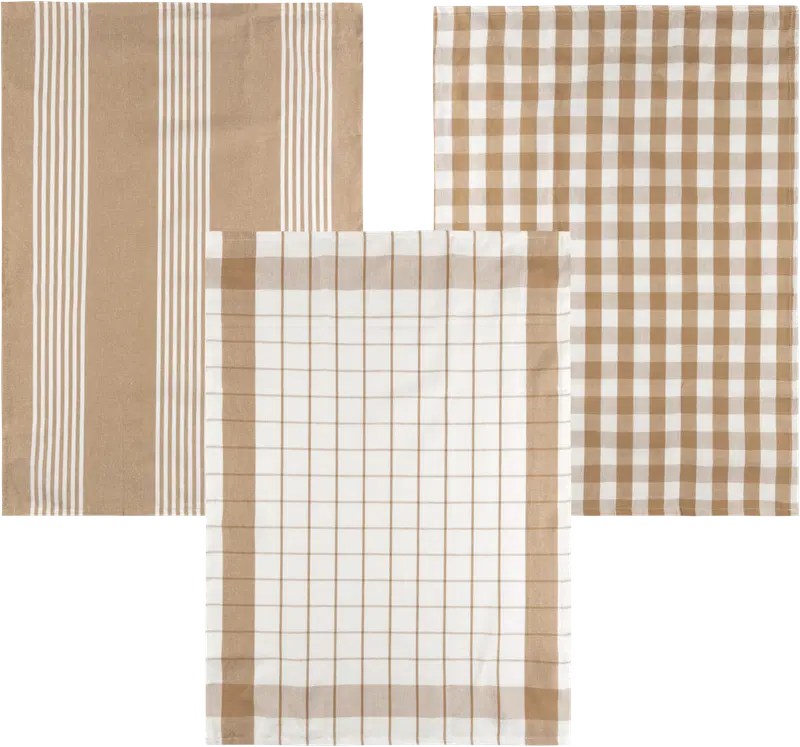 Полотенца кухонные Tex Home Stripes 3 шт бежевые (цвет БЕЖЕВЫЙ)