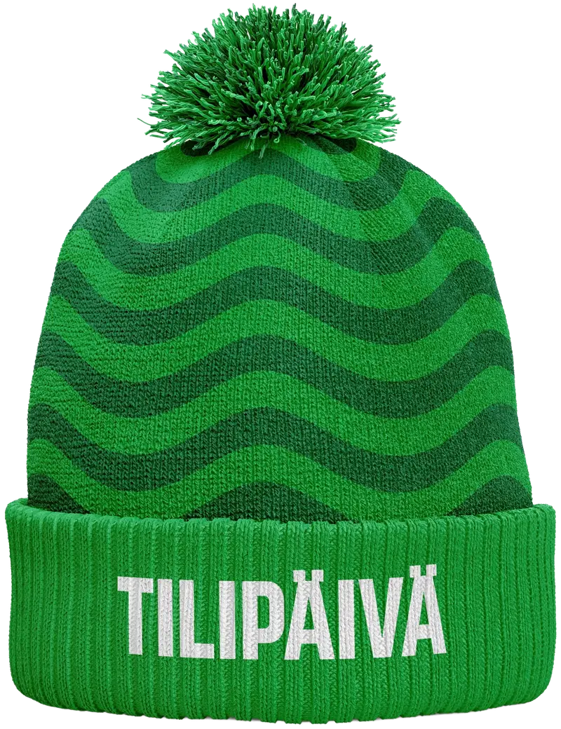 Шапка Accounts Day Pom Pom зеленая (цвет зеленый)