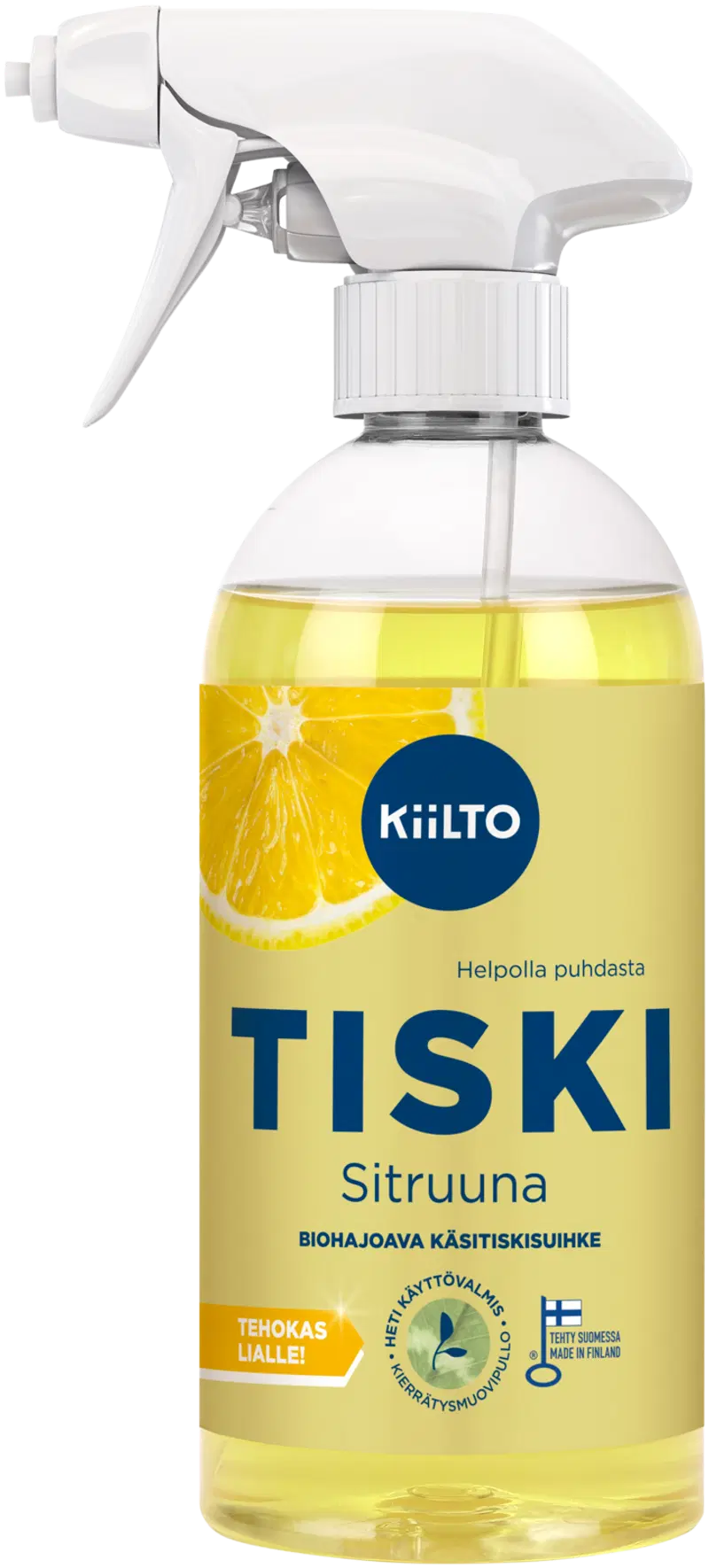 Kiilto биоразлагаемый спрей для мытья посуды для рук Лимон 475 мл