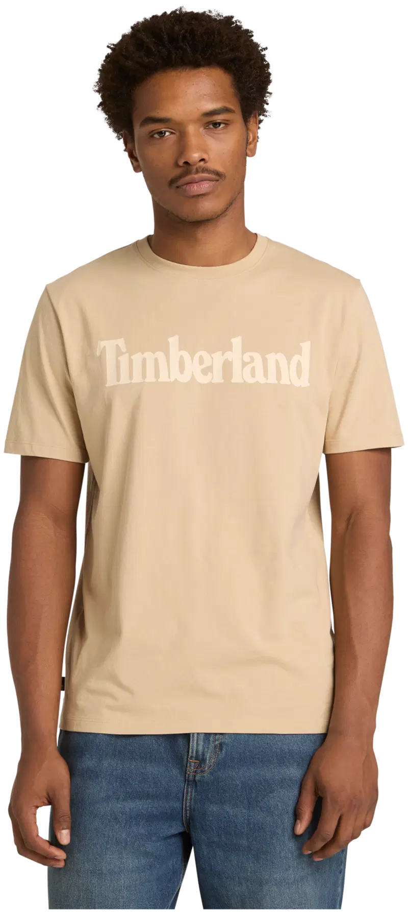Мужская футболка Timberland с логотипом (размер М, цвет Сафари)