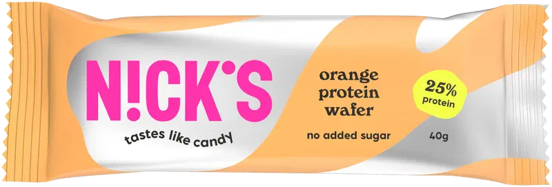Nick's Orange Protein Wafer 40 г протеиновый вафельный батончик без глютена
