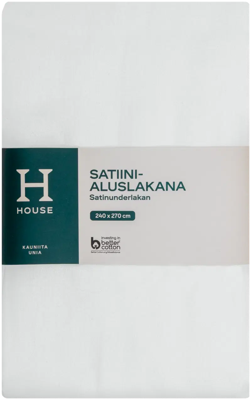 Простыня House из сатина 240х270 см (размер 240X270, цвет БЕЛЫЙ)