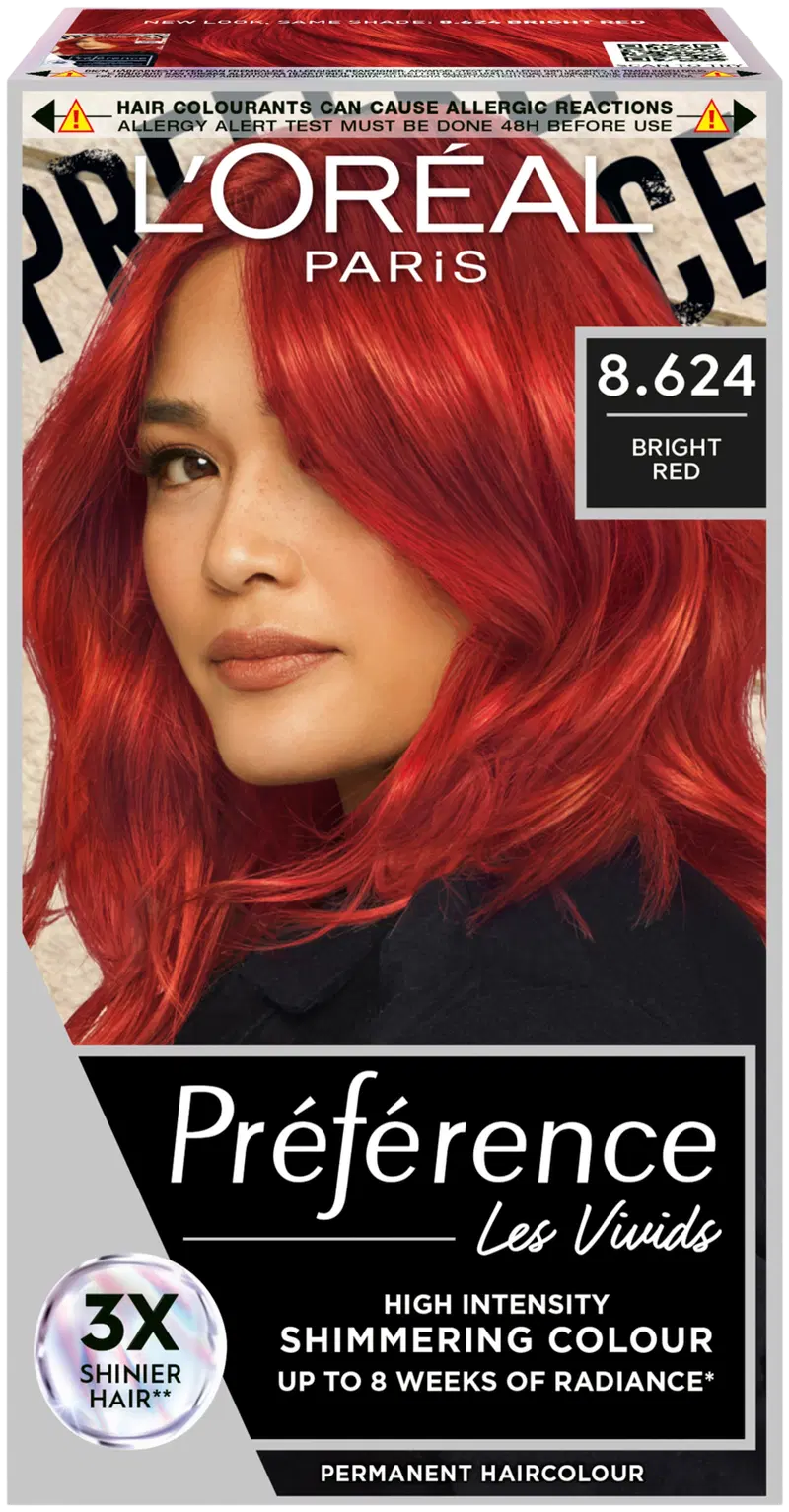 L'Oréal Paris Préférence Vivid Colors Ярко-красный интенсивный перманентный цвет 1 шт. (цвет ярко-красный)