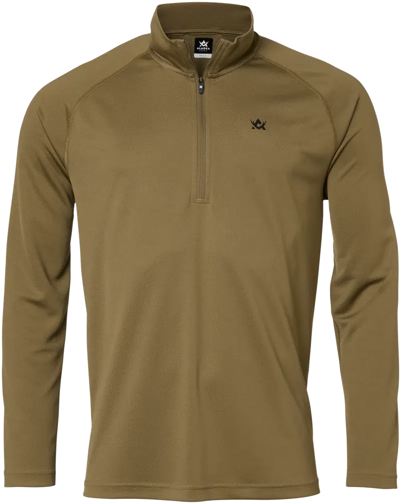 Мужская рубашка Alaska Cooldry на молнии, гравийный (размер М, цвет Гравий)