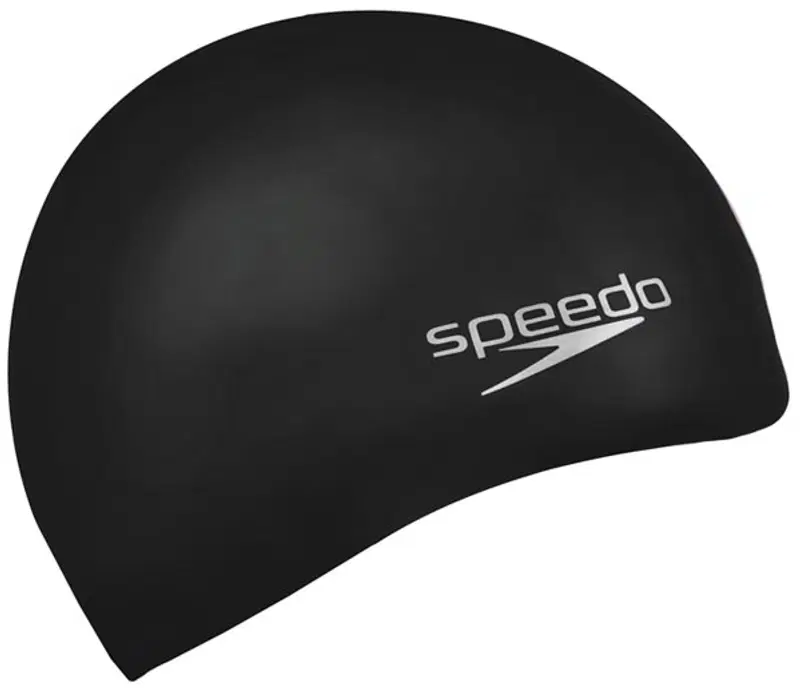 Силиконовая шапочка для плавания Speedo для взрослых (размер ОДИН РАЗМЕР, цвет ЧЕРНЫЙ)