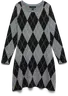 Black GREY/WHITE ARGYLE